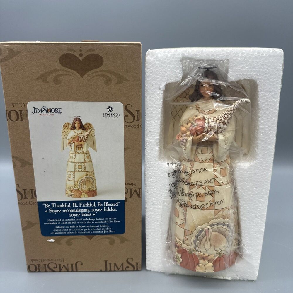 JIM SHORE HEARTWOOD CREEK HARVEST ANGEL with Cornucopia 6004323